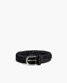 Braided Belt – Black Leather