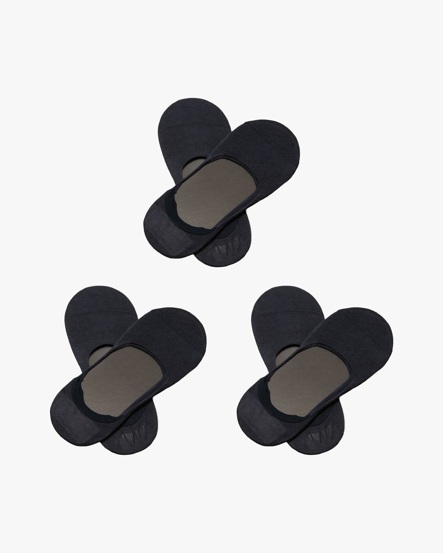 Three pairs of navy Lars – Cotton Loafer Socks arranged against a white background.