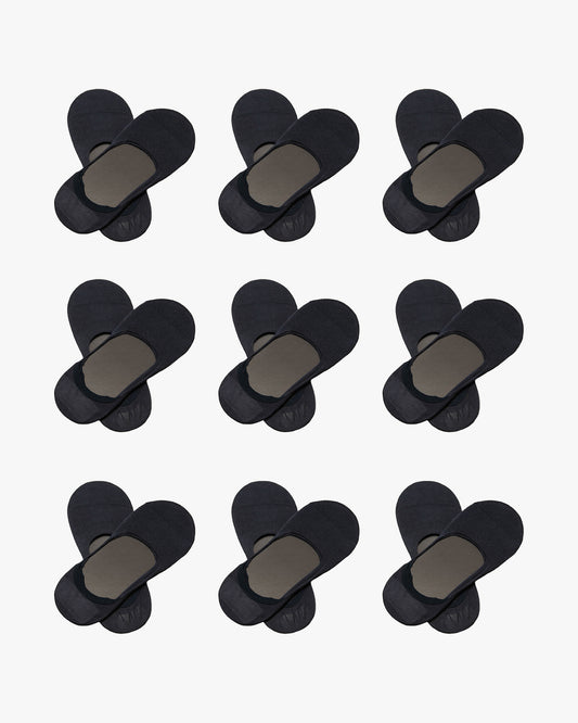 Nine pairs of Lars – Cotton Loafer Socks arranged in a grid on a white background.