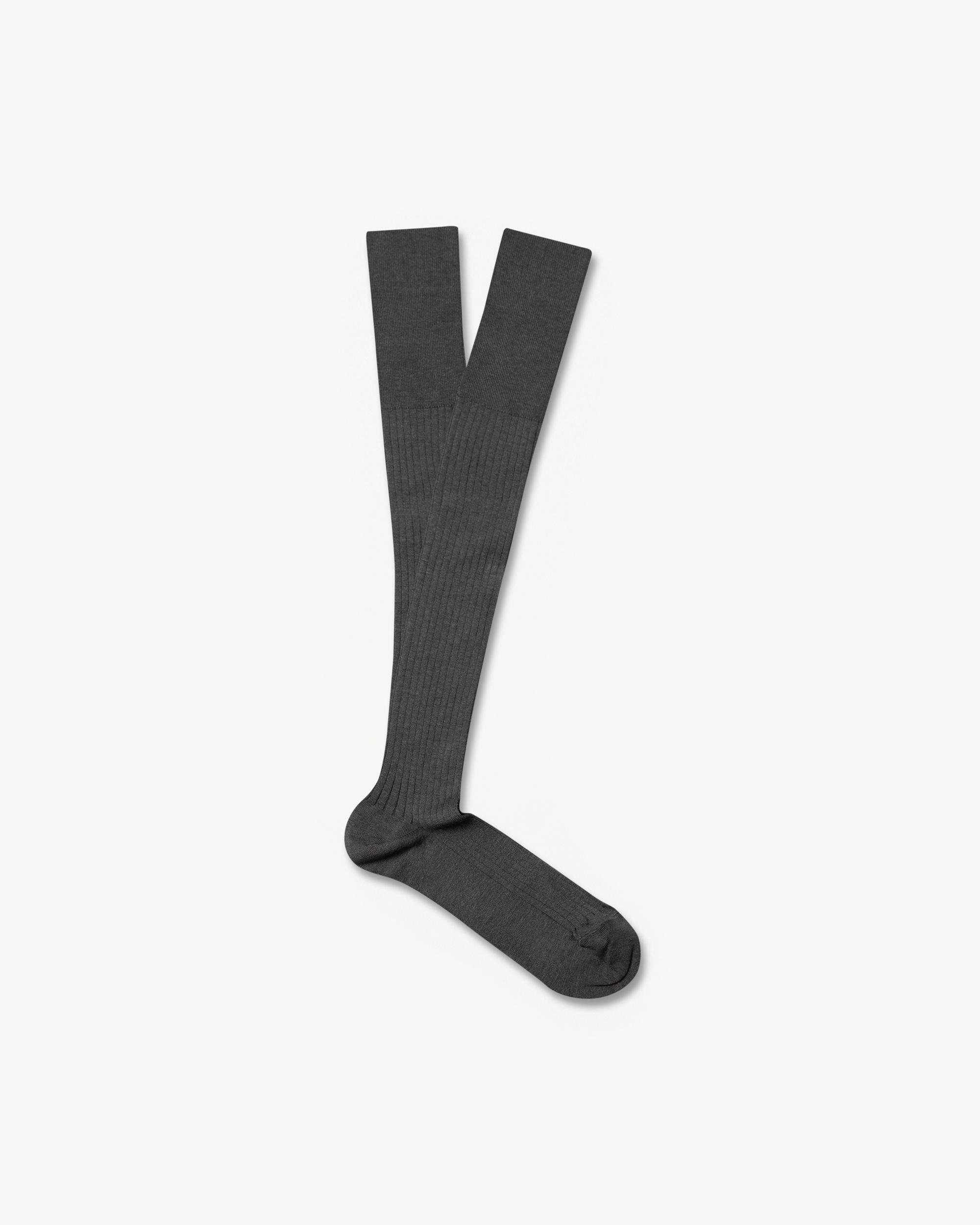Nils – Knee-High Cotton Socks – Grey︱Myrqvist