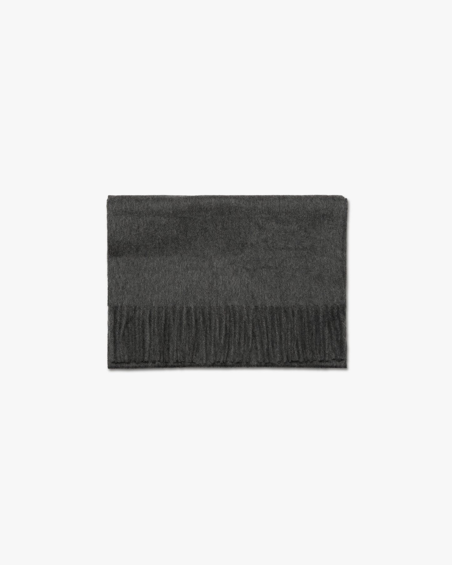 Wool Scarf – Dark Grey, folded neatly against a plain white background.