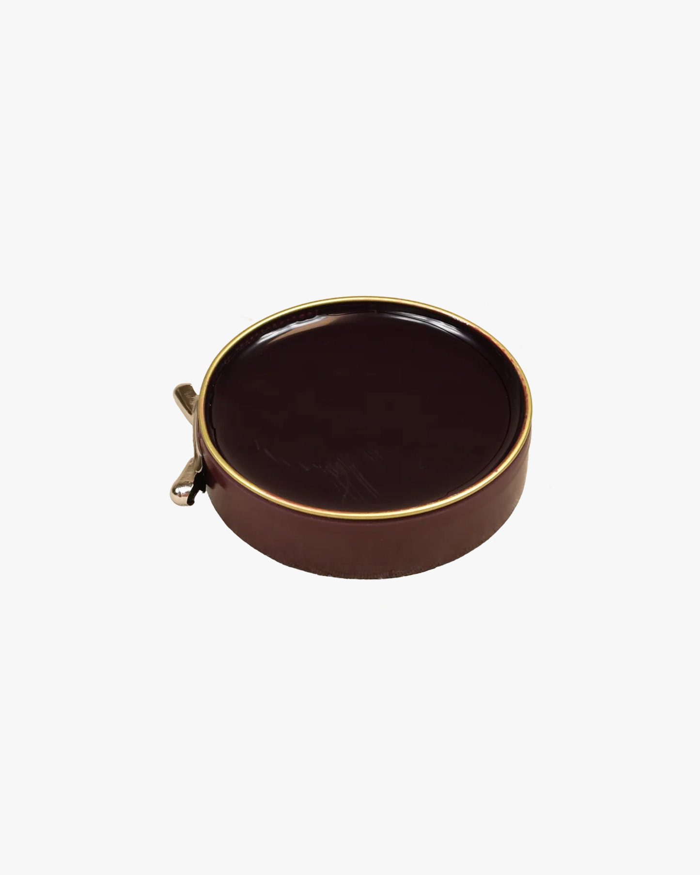 A 50 ml tin of Saphir – Pâte de Luxe shoe wax in the color Bordeaux.