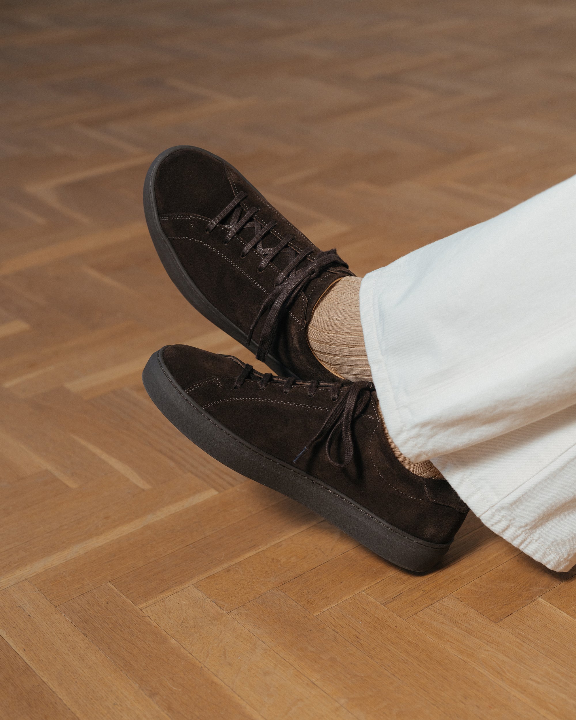 Oaxen Monochrome – Dark Brown Suede | Sneaker Shoes︱Myrqvist