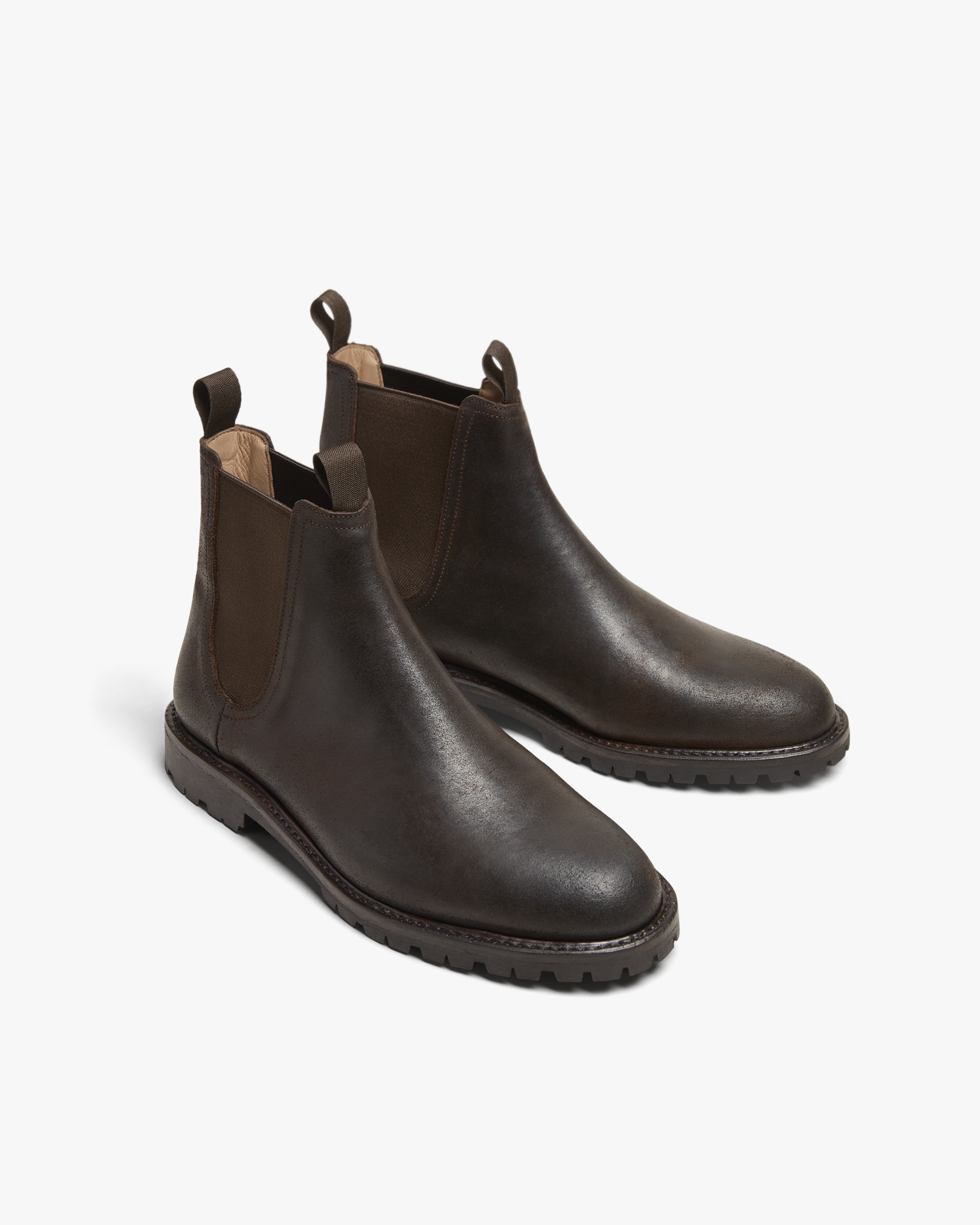 Elfvik – Brown Waxed Suede Chelsea Boots︱Myrqvist