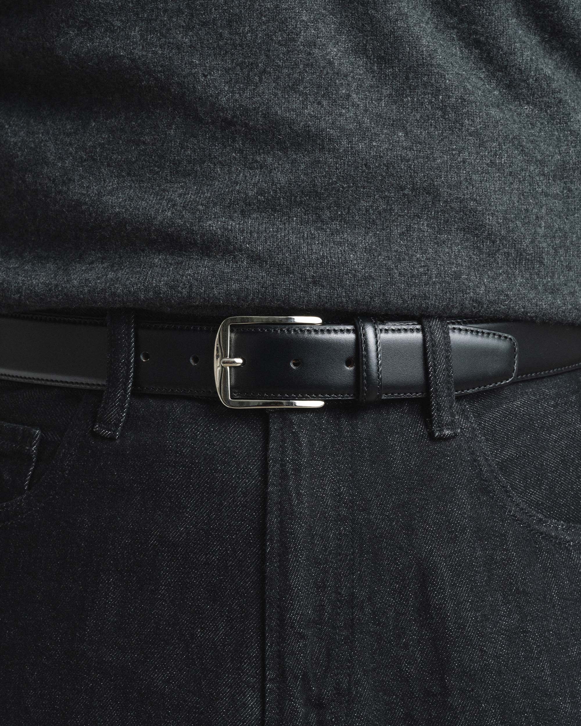 Belt – Black Leather | Classic Men's Belt︱Myrqvist