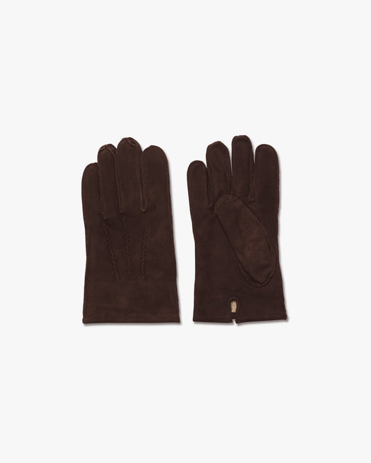 Handschuhe – Dunkelbraunes Wildleder