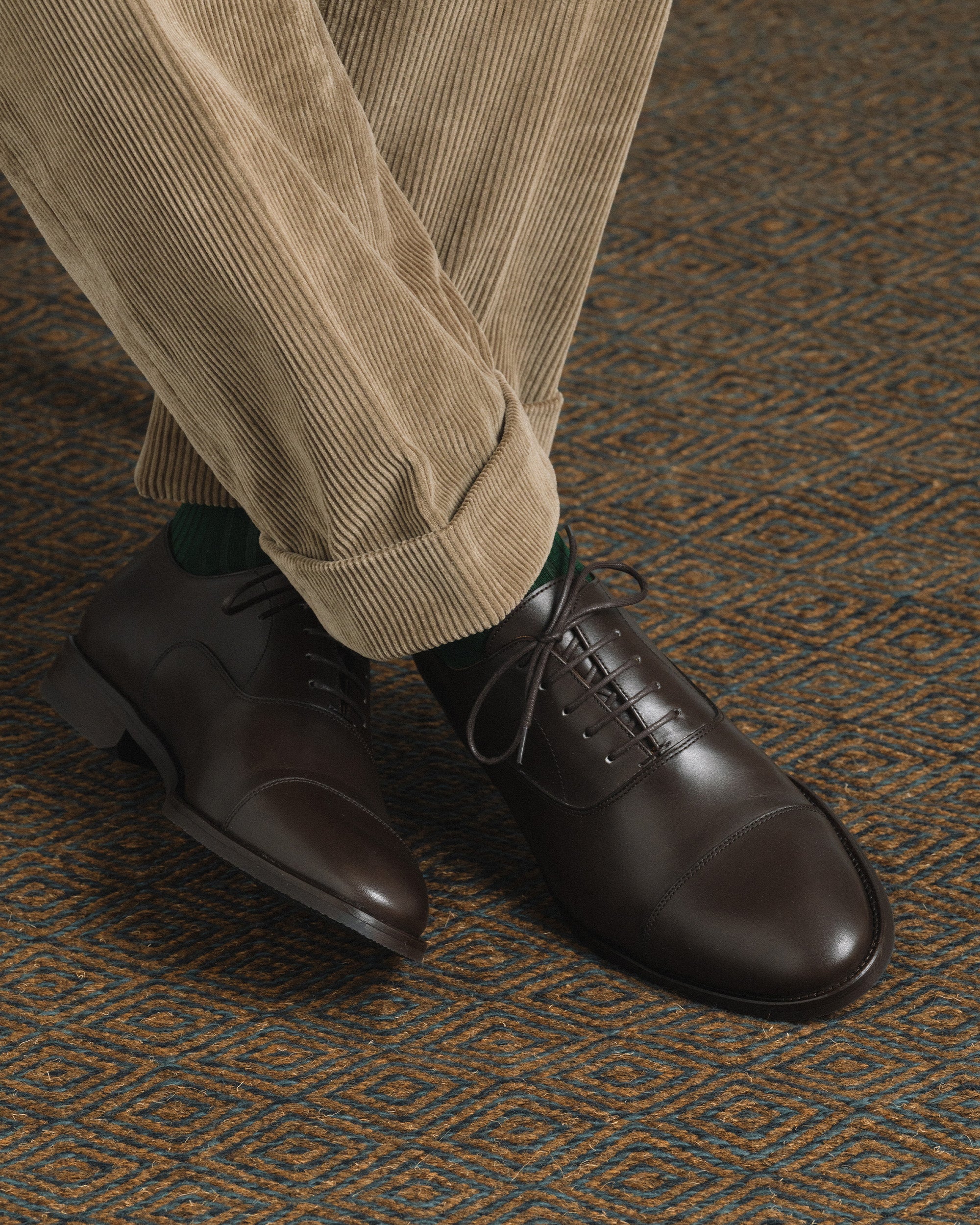 AUBERGE 2025AW 『BROWN』OXFORD GRAY Vinterviken – Black Calf | Oxford Shoes︱Myrqvist