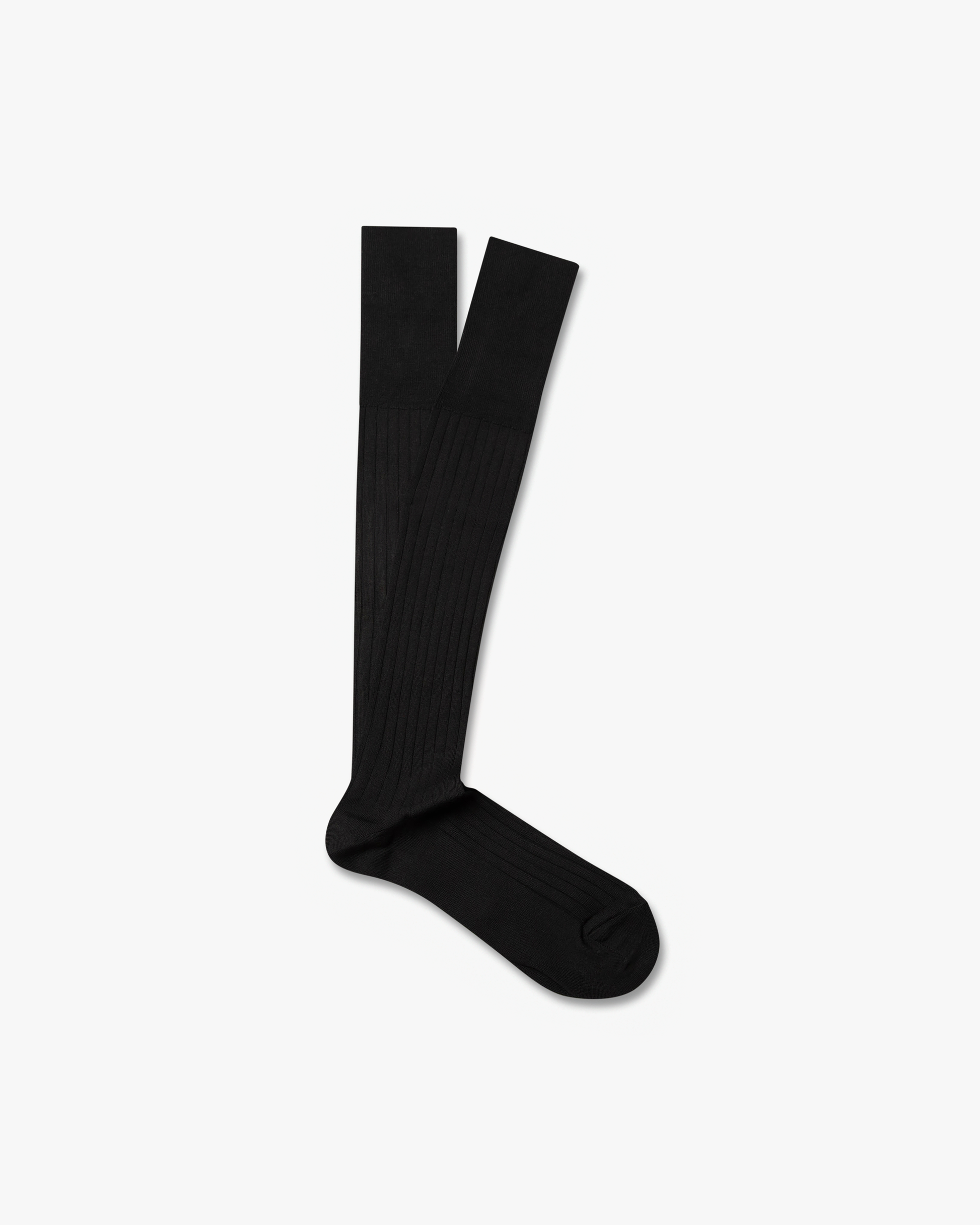 Nils – Knee-High Cotton Socks – Black︱Myrqvist