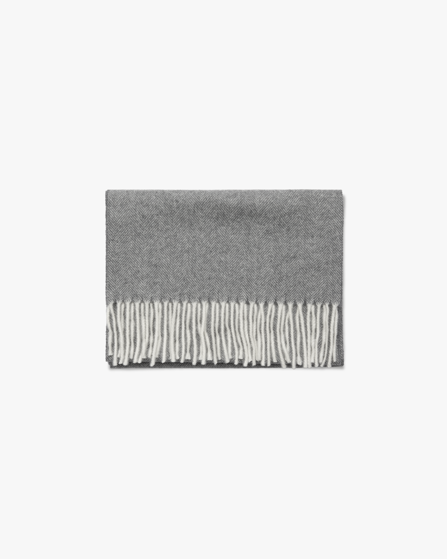 Wool Scarf Herringbone – Grey