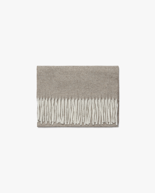 Wool Scarf Herringbone – Sand