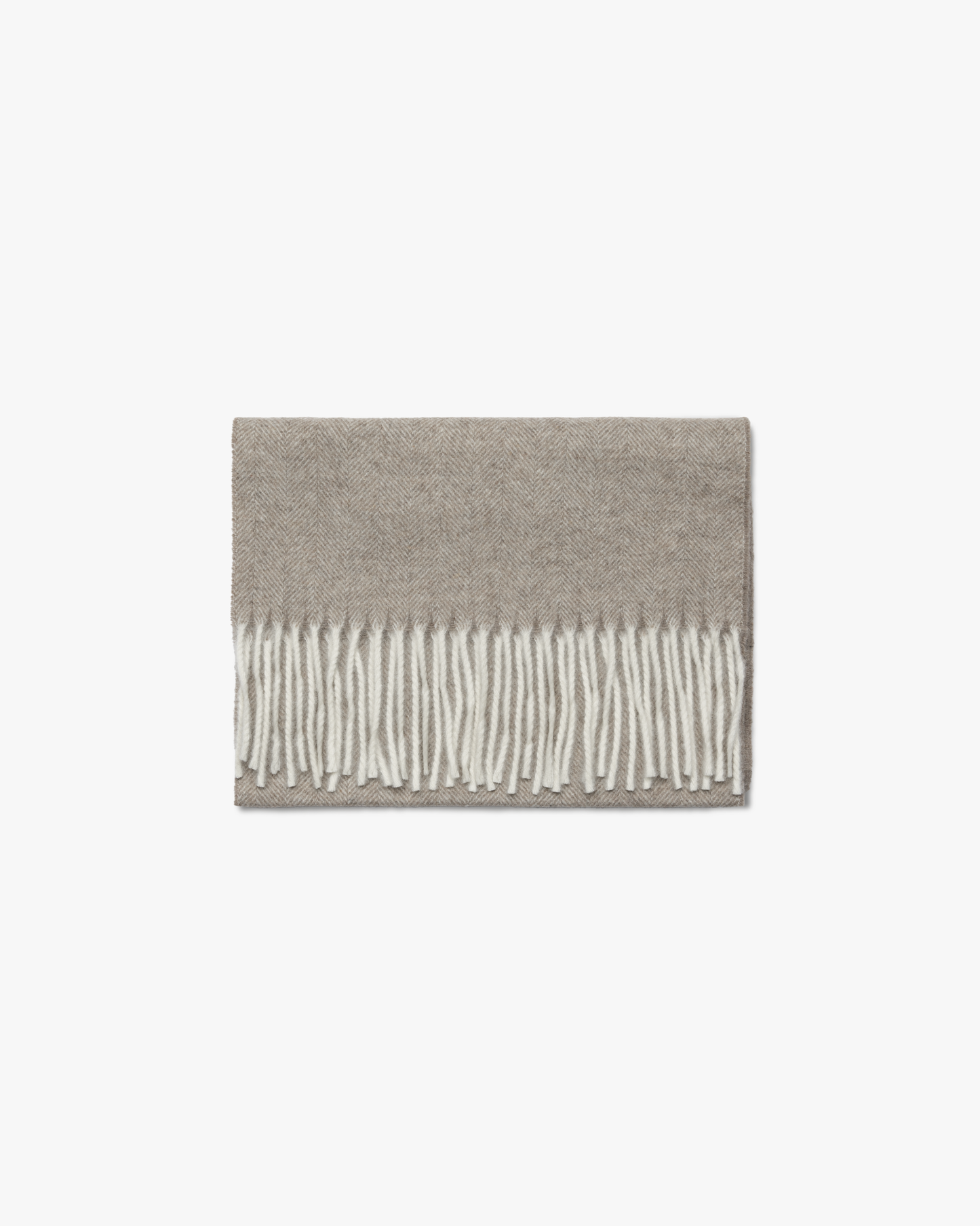 Wool Scarf Herringbone – Sand