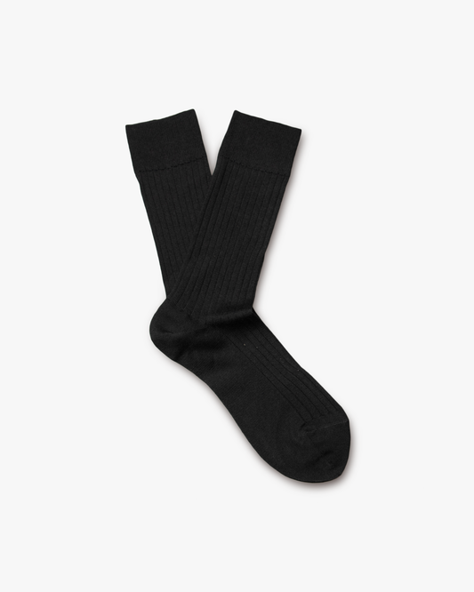 Ludvig – Socken aus Merinowolle – Schwarz